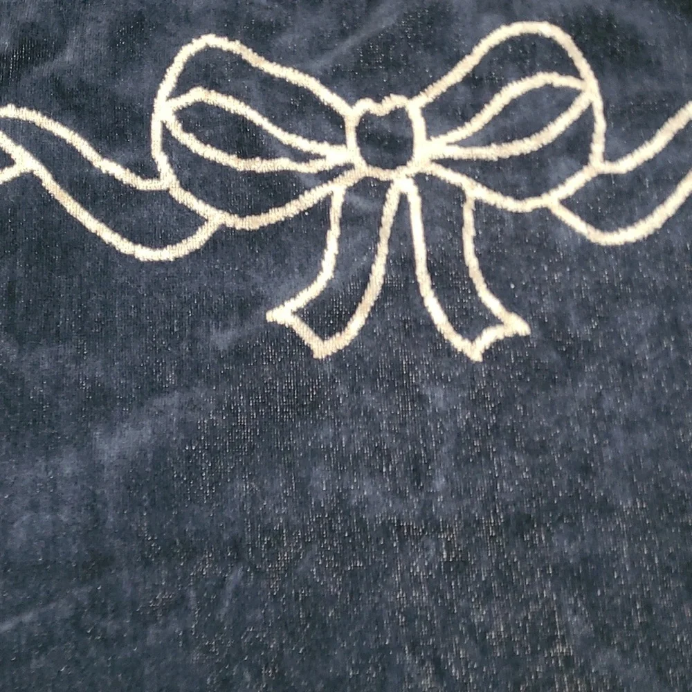Juicy Couture Black Towels with Gold Ribbon Design